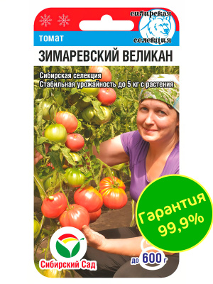 Томат Зимаревский великан [Сибирский сад] купить с доставкой один из лучших сортов сибирской селекции, отлично приспособленный к холодам