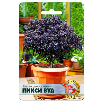 Базилик декоративный Пикси Вуд [Биотехника] купить с доставкой Очаровательное пряно-ароматические деревце украсит домашний или офисный интерьер, а его листики и побеги придадут любому блюду пикантность и выразительность.