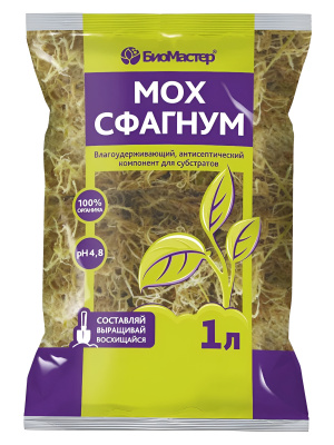 Мох сфагнум 1л (БиоМастер)(50шт)(1000шт) купить с доставкой 
