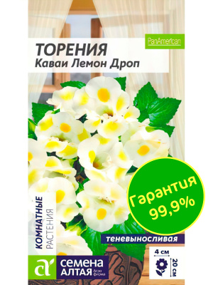 Торения Каваи Лемон Дроп [Семена алтая] купить с доставкой роскошные белоснежные цветы с лимонно-желтым пятнышком