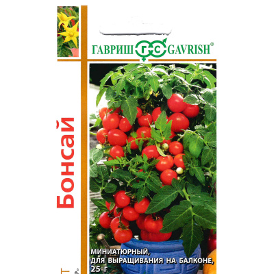 Томат Бонсай [Гавриш] купить с доставкой Миниатюрные и красивые помидорные кусты часто используются как декоративное растение, для озеленения балконов, лоджий и подоконников.