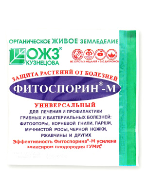 Фитоспорин-М универ 10 г [БашИнком] купить с доставкой «Фитоспорин-М» - это биологический фитофунгицид нового поколения, предназначенный для профилактики и борьбы с широким спектром грибковых и биологических заболеваний. На протяжении многих лет биопрепарат остается незаменимым помощником садоводов, защищая насаждения от наиболее опасных и распространенных инфекций.