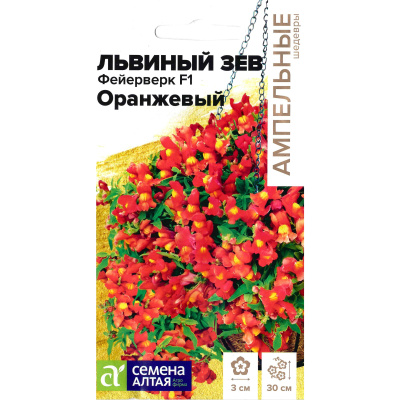 Львиный зев Фейерверк оранжевый ампельный [Семена алтая] купить с доставкой Если вы хотите вырастить прекрасное ампельное яркое растение в своем саду – Львиный зев Фейерверк Оранжевый беспроигрышный вариант. Его ярко-оранжевая расцветка с желтыми вкраплениями займет почетное место в любом ландшафте, в том числе в подвесном кашпо. Растение можно выращивать в качестве почвопокровного.