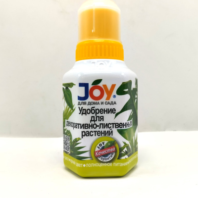 Декоративнолистные растения 0,25 л [JOY] купить с доставкой Joy Декоративнолистные растения - комплексное удобрение, разработанное специально для подкормки декоративных растений. Оно содержит в своем составе все необходимые макро- и микроэлементы, которые необходимы для полноценного развития и роста растений.