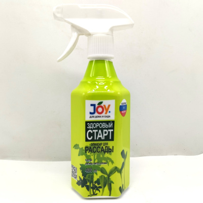 Здоровый старт Рассада 400 мл [JOY] купить с доставкой Эликсир для рассады «Здоровый старт» от компании JOY, представляет собой инновационное удобрение, содержащее лактат хитозана. Продукт отличается не только тем, что не имеет в своем составе гормонов роста, но и уникальной формулой использования.