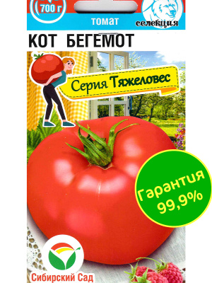 Томат Кот Бегемот [Сибирский сад] купить с доставкой Это высокоурожайный сорт может успешно культивироваться в регионах с суровым климатом - в Сибири и на Урале.