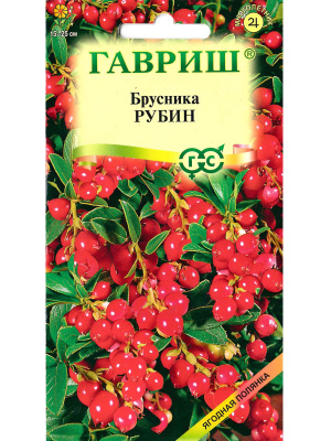 Брусника Рубин [Гавриш] купить с доставкой ​Брусника Рубин — это не просто ягода, а настоящая находка для любителей лесных даров! Ярко-красные, блестящие ягоды обладают не только восхитительным вкусом, но и удивительными полезными свойствами.