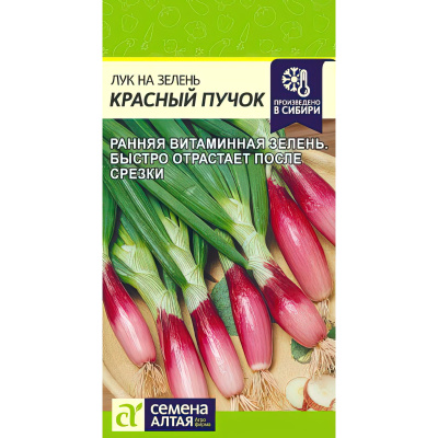 Лук на Зелень Красный Пучок [Семена алтая] купить с доставкой Это лучший сорт для получения первой весенней зелени, придающей особую пикантность любому блюду и насыщающей организм полезными витаминами, микро- и макроэлементами.