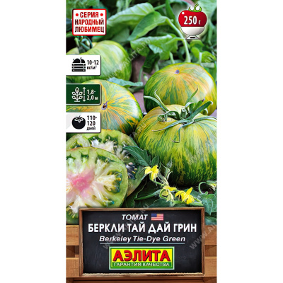 Томат Беркли тай дай грин [Аэлита] купить с доставкой Он уникален во всем - от изумительной полосатой расцветки до оригинального пряно-сладкого вкуса с изысканными фруктовыми оттенками.