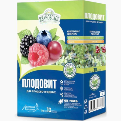 Плодовит для плодово-ягодных 1 кг. [ФХИ] купить с доставкой Плодовит для плодово-ягодных — это специализированное минеральное удобрение, созданное для повышения урожайности и улучшения качества плодово-ягодных культур. Сбалансированный состав с высоким содержанием калия, фосфора и других макро- и микроэлементов способствует укреплению корневой системы, активному росту растений и увеличению количества завязей. Регулярное применение удобрения обеспечивает сладость и аромат плодов, а также повышает их лежкость.